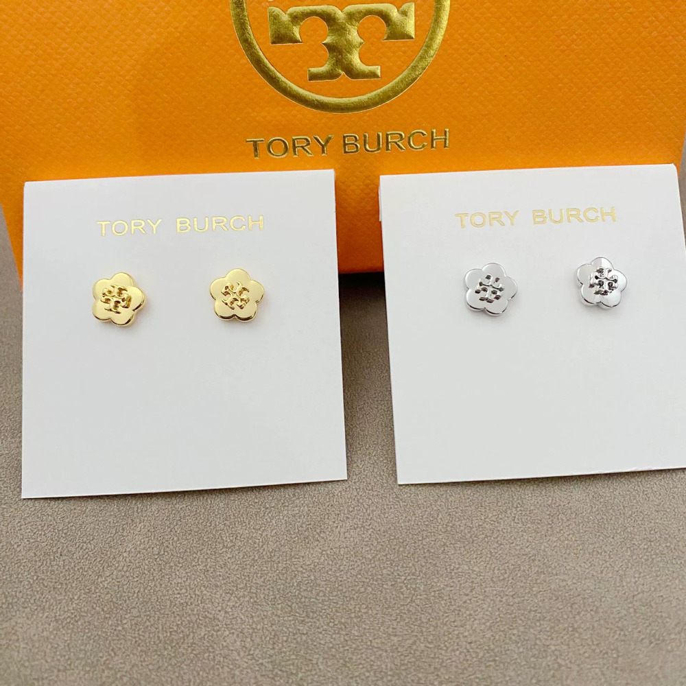 Tory Burch Gold Metal Small Sunflower Stud Earrings